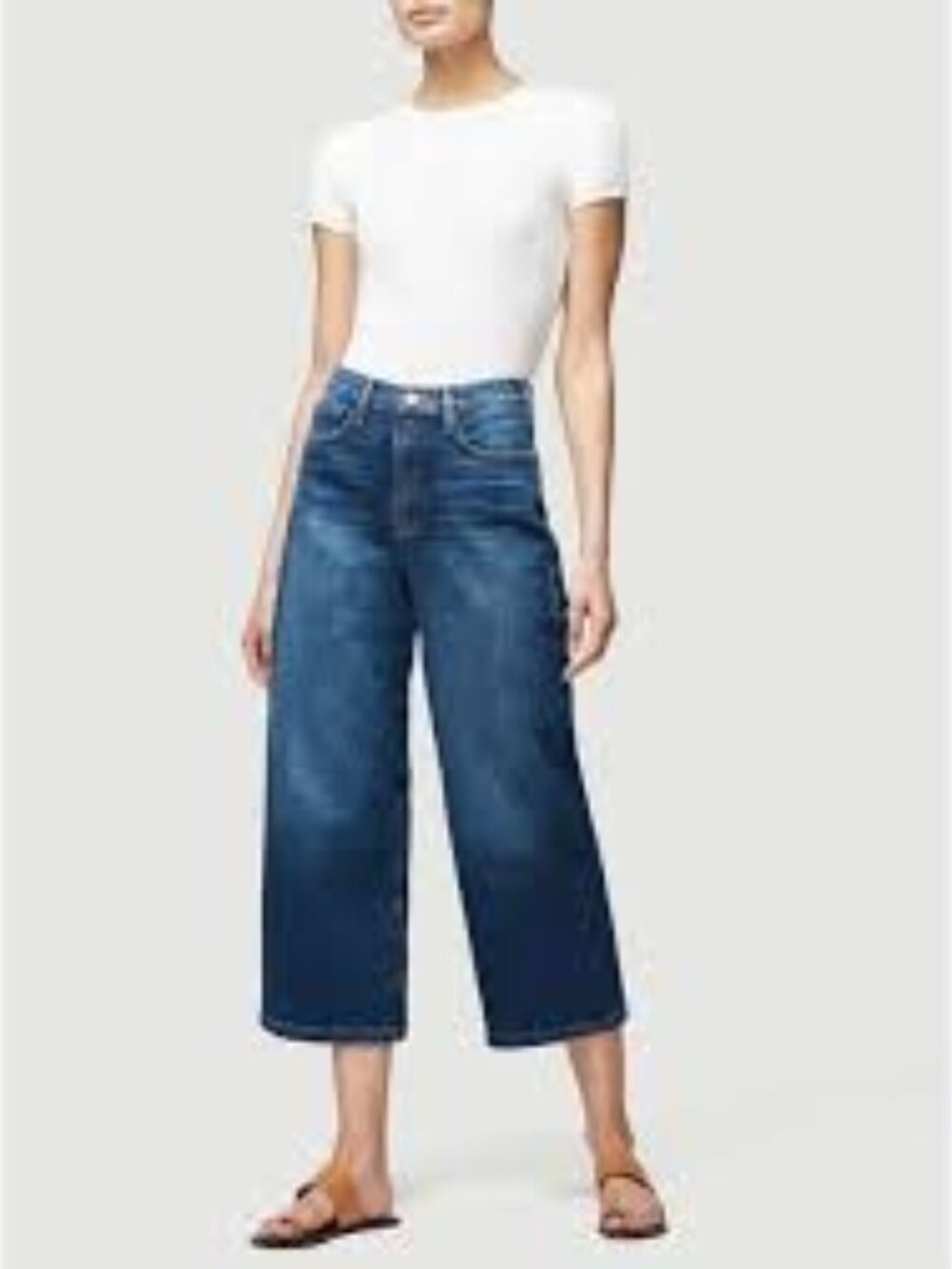 Frame Ali Wide Leg Cropped Jean in Dark Tularosa Wash Size 28